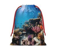 WBQLSL coral reef S Printed gift bags, perfect for weddings, Christmas, birthdays and anniversaries (S-L)