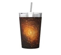 WBQLSL Cosmic Galaxy Insulated Straw Cup Ideal for Gym use or Carrying on The go