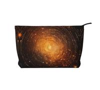WBQLSL cosmic galaxy Printed corduroy cosmetic bag - travel essential cosmetic storage bag