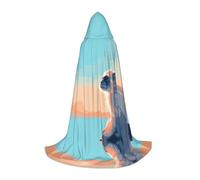 WBQLSL Cosplay hooded Lonely Monkey printed Small cape, costume, essential holiday party prop, sizes S/M/L (unisex)