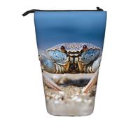 WBQLSL Crab Crawling Printed Retractable Pencil case, Perfect for Makeup, Stationery, or a Coin Purse.