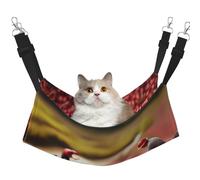 WBQLSL Cranberry Medium Printed pet Hammock - Sleeping Hammock for Cats, Ferrets, Puppies, Rabbits, Small Animals