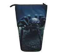 WBQLSL Crawling Spider Printed Retractable Pencil case, Perfect for Makeup, Stationery, or a Coin Purse.