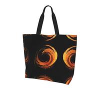 WBQLSL Crimson Flame Vortex Printed Tote Bag - Shoulder Bag - Travel Yoga Beach Shopping Commute - Gift for Men Women