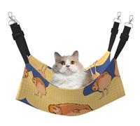 WBQLSL Crooked Owl Large Printed pet Hammock - Sleeping Hammock for Cats, Ferrets, Puppies, Rabbits, Small Animals