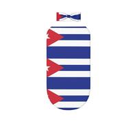 WBQLSL Cuban flag Pattern super soft swaddle blanket + headband set, baby swaddle blanket after bath