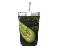 WBQLSL Cucumber Skin Texture Insulated Straw Cup Ideal for Gym use or Carrying on The go