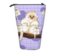 WBQLSL Cute Golden Monkey Printed Retractable Pencil case, Perfect for Makeup, Stationery, or a Coin Purse.