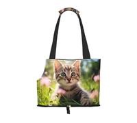 WBQLSL Cute kitty. Patterned Pet Travel Bag - Small Pet Shoulder Bag for Cars and People