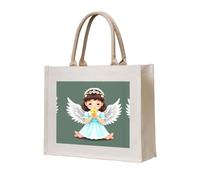 WBQLSL Cute little angel Printed Canvas Tote | Lightweight Storage Bag Perfect for the Beach, Picnics, and Everyday Shopping