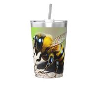 WBQLSL Cute Little bee Insulated Straw Cup Ideal for Gym use or Carrying on The go