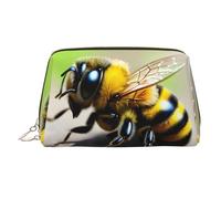 WBQLSL Cute Little bee Leather Makeup Bag Cosmetic Storage Bag Suitable for Carrying Cosmetics with You