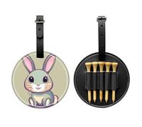 WBQLSL Cute Little Bunny Fashionable Printed Golf tee Storage Bag - Lightweight Design for Quick tee Storage