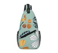 WBQLSL Cute little fox Patterned Travel Crossbody Bag, Perfect for Daily Commutes, Cycling, Hiking, and Urban Adventures, Light Coloured Floral, One Size