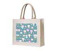 WBQLSL Cute little fox Printed Canvas Tote | Lightweight Storage Bag Perfect for the Beach, Picnics, and Everyday Shopping
