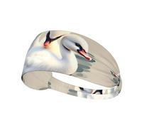 WBQLSL Cute little swan Sports sweatband, moisture wicking, running, cycling, yoga, fitness, sports
