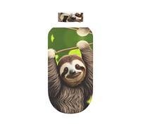 WBQLSL Cute Sloth Newborn Baby Swaddle Blanket Set, Breathable Sleeping Bag, Soft and Skin-Friendly