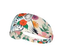 WBQLSL Cute white tiger Sports sweatband, moisture wicking, running, cycling, yoga, fitness, sports