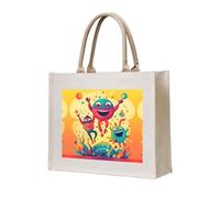 WBQLSL cutie pie Printed Canvas Tote | Lightweight Storage Bag Perfect for the Beach, Picnics, and Everyday Shopping
