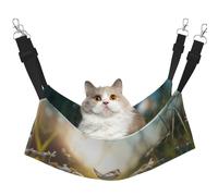 WBQLSL Daisy Butterfly Medium Printed cat cage Hanging Hammock - Suitable for Cats, Ferrets, Puppies, Rabbits, Small Animals