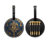 WBQLSL Damascus on Blue Fashionable Printed Golf tee Storage Bag - Lightweight Design for Quick tee Storage