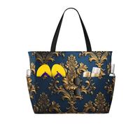 WBQLSL Damascus on Blue Pattern beach travel bag for gym/swimming pool/supermarket shopping/short trip