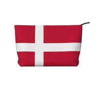 WBQLSL Danish flag Printed corduroy cosmetic bag - travel essential cosmetic storage bag