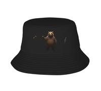 WBQLSL Data Bear Binary Patterned Sunshade Fisherman hat - Foldable and Easy to Store, a Great Tool for Fishing, Hiking, Camping and Beach Vacation! Black