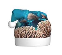 WBQLSL Deep Sea Whales Festive printed hats and adult Christmas hats are perfect for winter Christmas parties and everyday wear