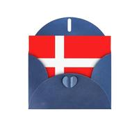 WBQLSL Denmark Danish Flag Blue Holiday Cards - Perfect for birthdays, weddings, and Christmas cards