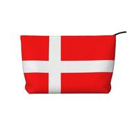 WBQLSL Denmark Danish Flag Printed corduroy cosmetic bag - travel essential cosmetic storage bag