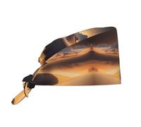 WBQLSL Desert Stars Printed Breathable Work hat - Sweat-Absorbent Band Design, Suitable for Men and Women,