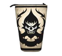 WBQLSL Devil Satan Printed Retractable Pencil case, Perfect for Makeup, Stationery, or a Coin Purse.