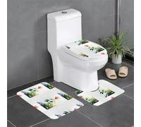 WBQLSL Dictatorship Rose Floor mat set (3 pieces) - bathroom non-slip mat, bedroom door mat, kitchen mat