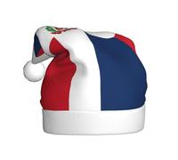 WBQLSL Dominican Republic Printed Santa Hat, New Year's Party Stage Performance Decoration Hat, Atmospheric Photo Prop