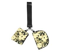 WBQLSL Double Pocket Wristlet Coin Purse, Unisex, Polyester, Zip Closure, 10 x 12 x 3 cm, Digital Camouflage, 2 Compartments