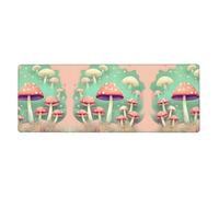 WBQLSL Dream Mushroom Patterned Keyboard and Mouse Pad 11.8 x 31.5 inches Perfect for Gaming and Laptop Office