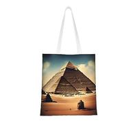 WBQLSL Dreaming of the Pyramids of Khufu Shopping Bag, Unisex Hand Tote Lightweight Canvas Bag, Suitable for Shopping, Event Promotion, Travel, Work Reusable Tote Bag,