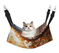 WBQLSL Dried Persimmon Large Printed cat cage Hanging Hammock - Suitable for Cats, Ferrets, Puppies, Rabbits, Small Animals