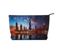 WBQLSL Dubai Sidewinder Tower Corduroy cosmetic bag - travel storage bag, can hold lipstick, powder and other cosmetics