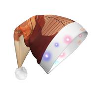 WBQLSL Dune Building Decorative Santa hat with LED lights, perfect for costume parties and stage performances.