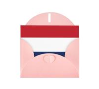 WBQLSL Dutch flag Pink Pattern Cards - Perfect for Valentine's Day and anniversaries, expressing love and blessings
