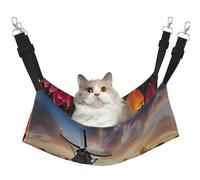 WBQLSL Dutch Windmills Large Pattern pet Hammock - Sleeping Hammock for Cats, Ferrets, Puppies, Rabbits, Small Animals