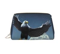 WBQLSL Eagle Under The Stars Leather Makeup Bag Cosmetic Storage Bag Suitable for Carrying Cosmetics with You