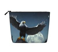 WBQLSL Eagle under the stars Patterned travel cosmetic bag, multifunctional storage bag, specially designed for daily necessities storage,