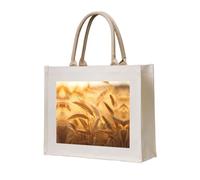 WBQLSL ear of wheat Printed Canvas Tote | Lightweight Storage Bag Perfect for the Beach, Picnics, and Everyday Shopping
