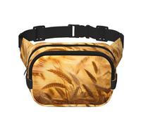 WBQLSL Ear of Wheat Printed Waist Bag, Stylish Crossbody Bag, Lightweight Travel Sports Chest Bag