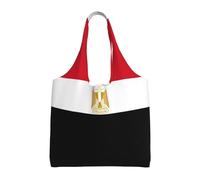 WBQLSL Egyptian flag Printed women's canvas bag - casual shoulder bag + handbag dual-purpose design,