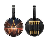 WBQLSL Eiffel Tower Fashionable Printed Golf tee Storage Bag - Lightweight Design for Quick tee Storage