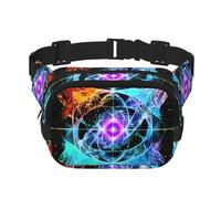 WBQLSL Eight Dimensional Space Patterned Stylish Waist Bag, Lightweight Travel Sports Bag, Waterproof and wear-Resistant